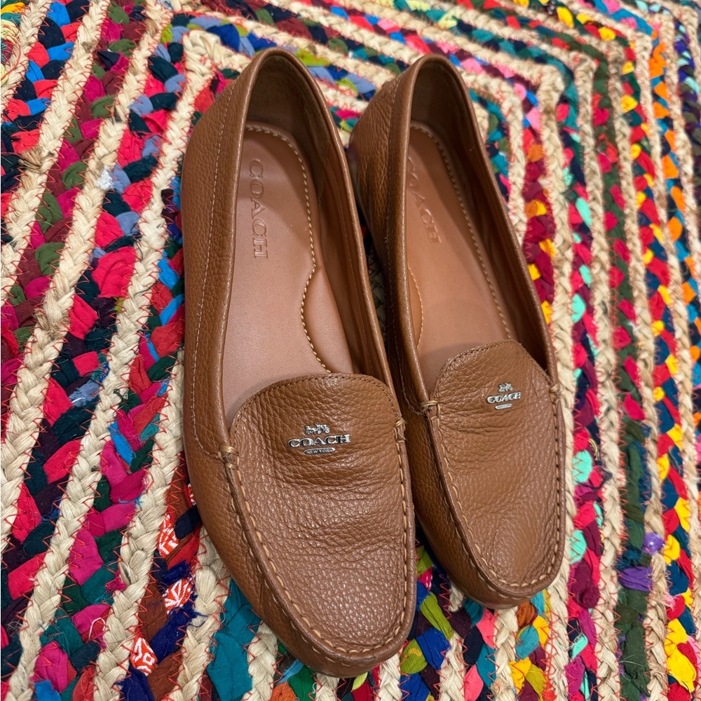 Coach Women's Tan Leather Loafers